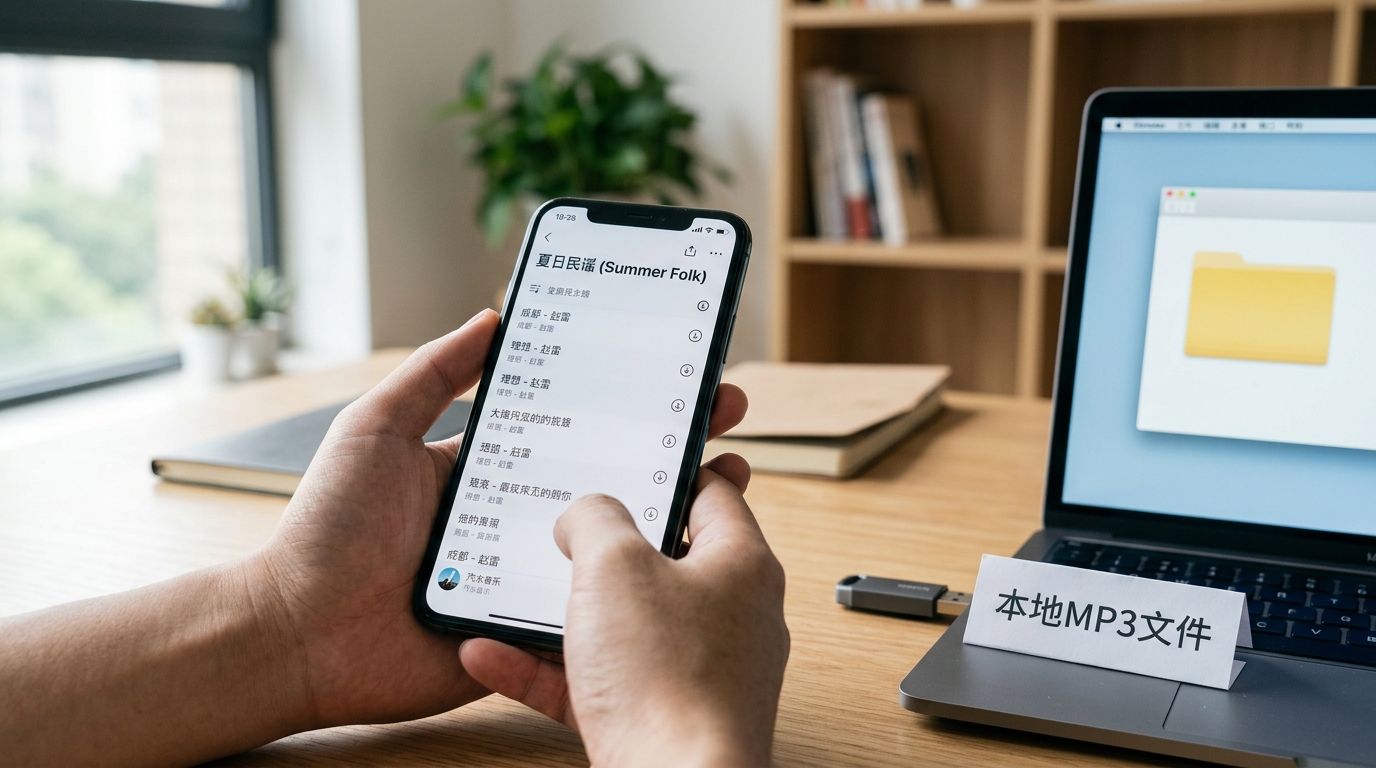 汽水音乐下载缓存与本地文件导出的区别