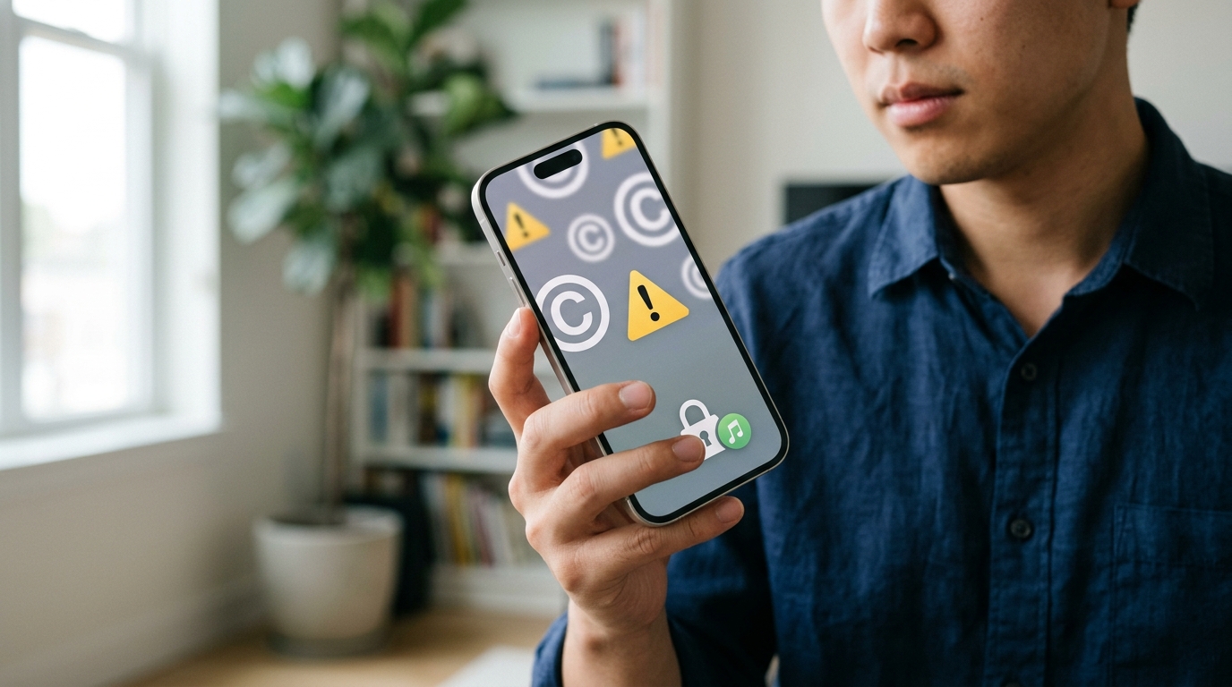 汽水音乐下载版权风险与合规边界示意