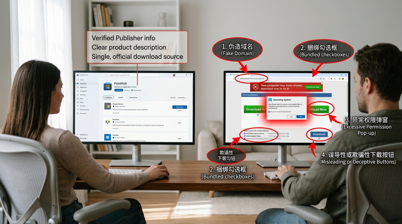 辨别虚假汽水音乐电脑版下载站的安全信号