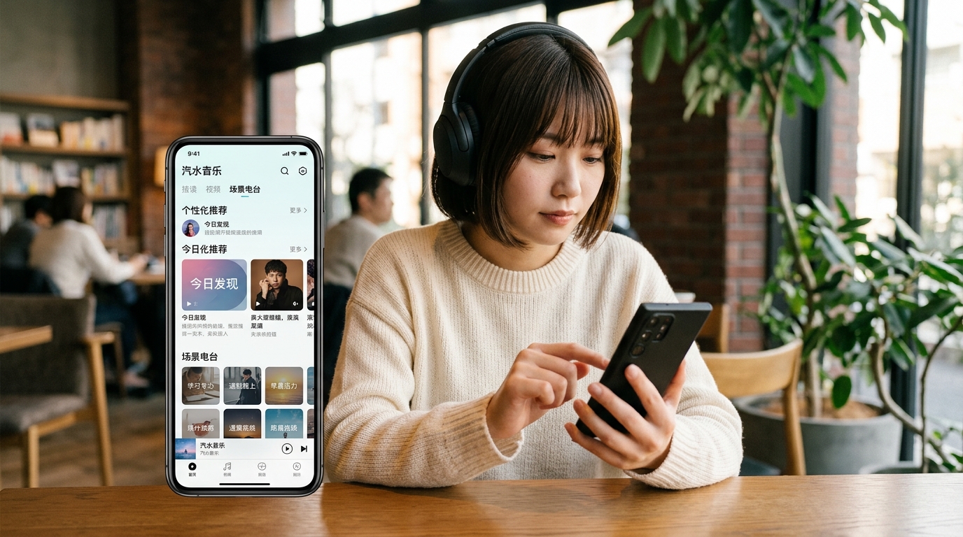 汽水音乐核心功能个性化推荐界面