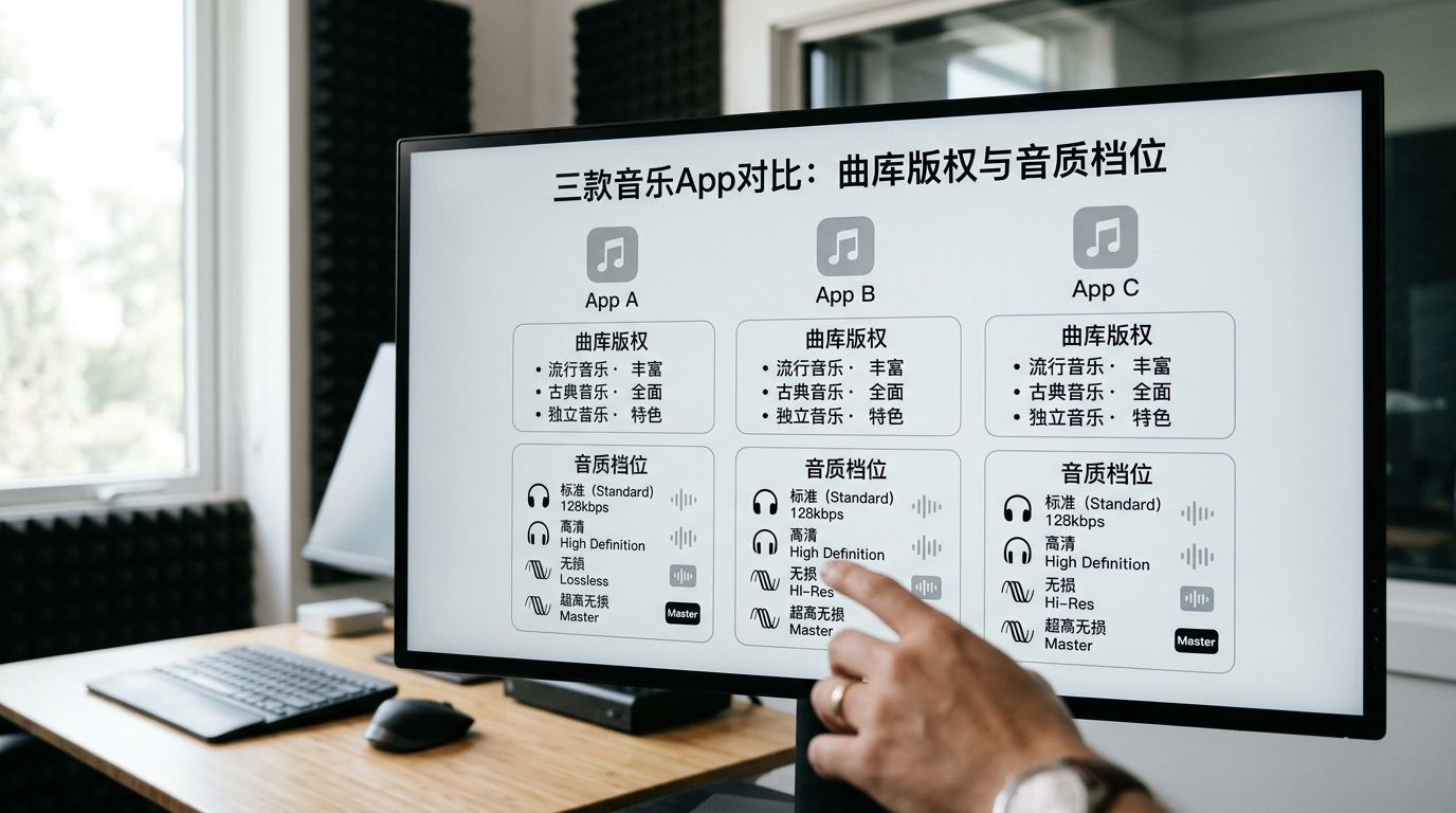 汽水音乐曲库版权音质对比网易云QQ音乐