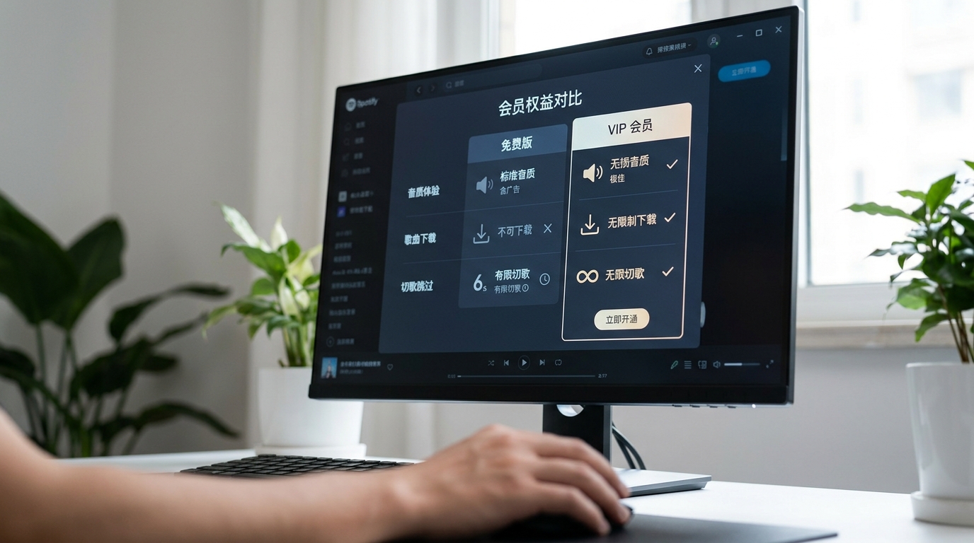 汽水音乐VIP会员收费与免费版限制对比