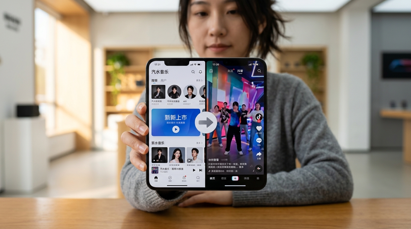 汽水音乐是抖音出品官方音乐App，与抖音账号互通一键跳转