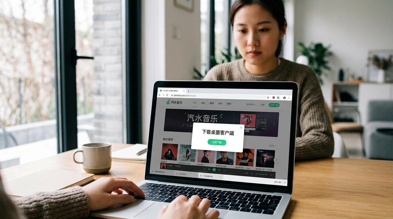 汽水音乐电脑版网页端与客户端功能对比