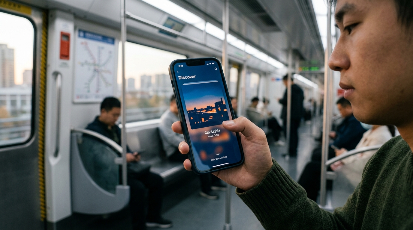 汽水音乐字节跳动出品的短视频式刷歌音乐App通勤场景