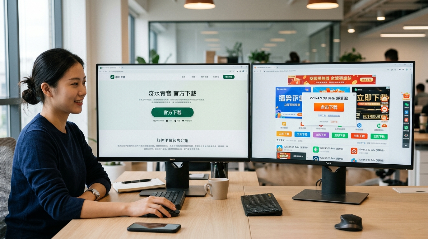 汽水音乐下载官方入口与假冒下载站辨别对比