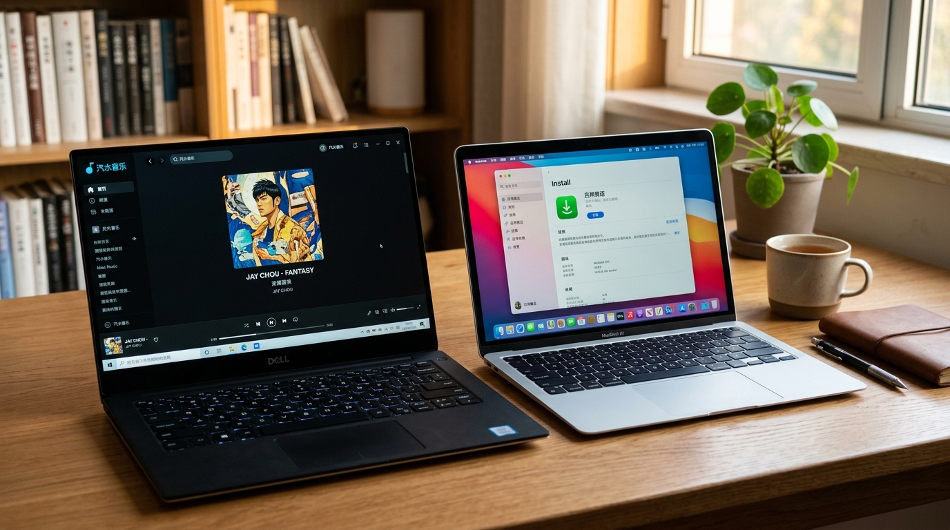 汽水音乐电脑版在 Windows 和 Mac 上的运行方式对比