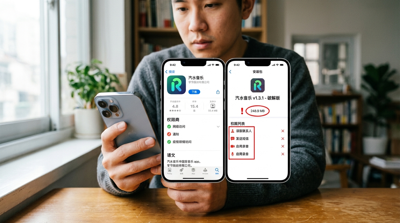 汽水音乐下载官方安装渠道识别对比
